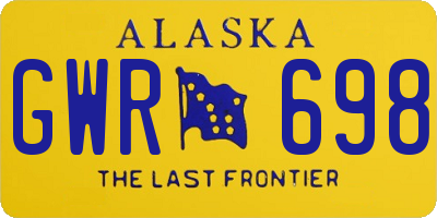 AK license plate GWR698