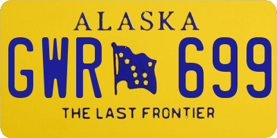 AK license plate GWR699