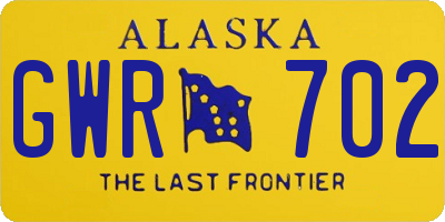 AK license plate GWR702