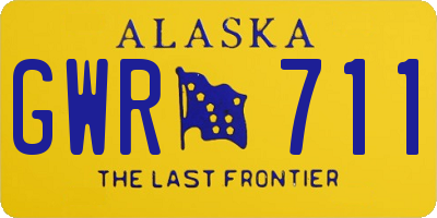 AK license plate GWR711