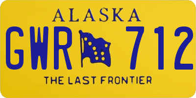 AK license plate GWR712