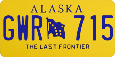 AK license plate GWR715