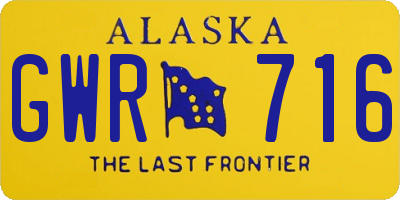 AK license plate GWR716