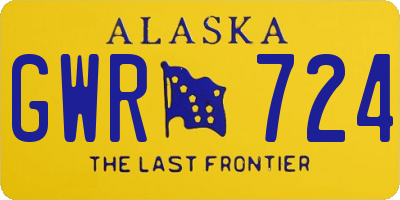 AK license plate GWR724