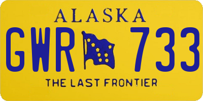 AK license plate GWR733