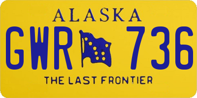 AK license plate GWR736