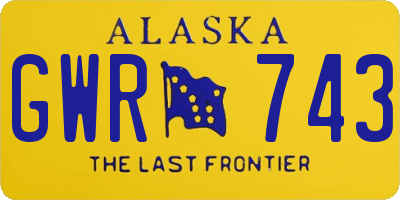 AK license plate GWR743