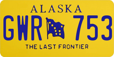 AK license plate GWR753