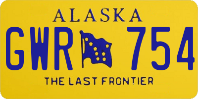 AK license plate GWR754