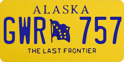 AK license plate GWR757