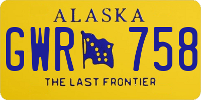 AK license plate GWR758
