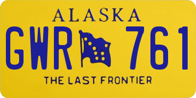 AK license plate GWR761