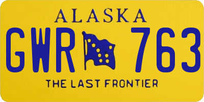 AK license plate GWR763