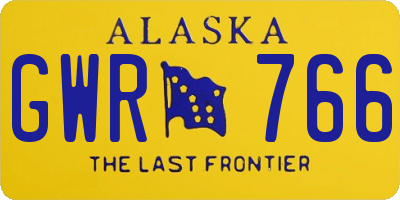 AK license plate GWR766