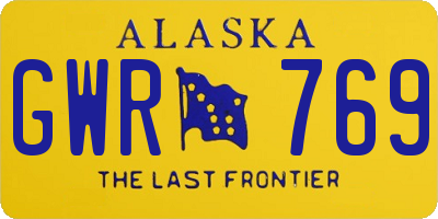 AK license plate GWR769