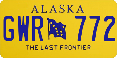 AK license plate GWR772