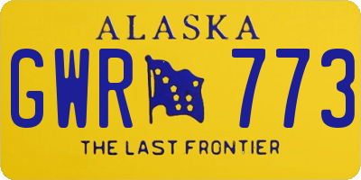 AK license plate GWR773