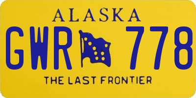 AK license plate GWR778