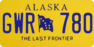 AK license plate GWR780
