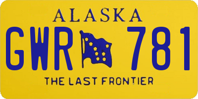 AK license plate GWR781