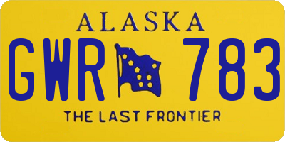 AK license plate GWR783