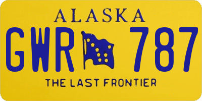 AK license plate GWR787
