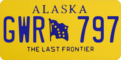 AK license plate GWR797