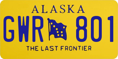 AK license plate GWR801
