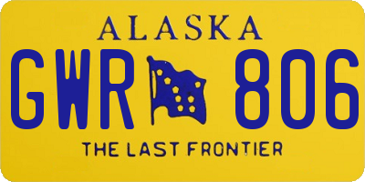 AK license plate GWR806