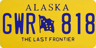 AK license plate GWR818