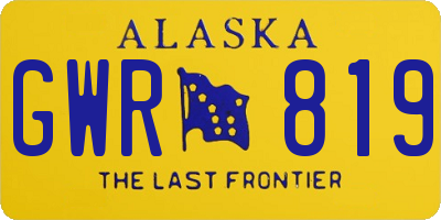 AK license plate GWR819