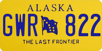AK license plate GWR822