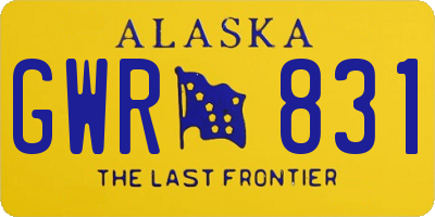 AK license plate GWR831
