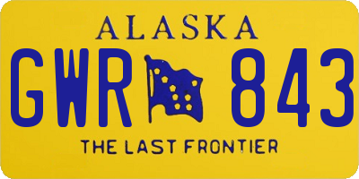 AK license plate GWR843