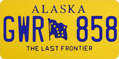 AK license plate GWR858