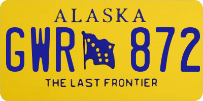 AK license plate GWR872