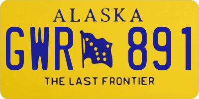 AK license plate GWR891