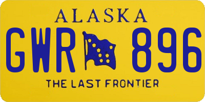 AK license plate GWR896