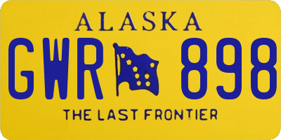 AK license plate GWR898