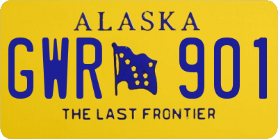 AK license plate GWR901