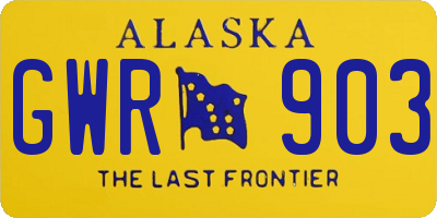 AK license plate GWR903