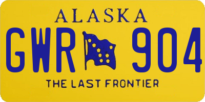 AK license plate GWR904