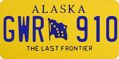 AK license plate GWR910