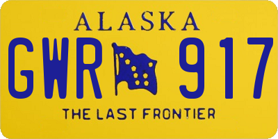 AK license plate GWR917