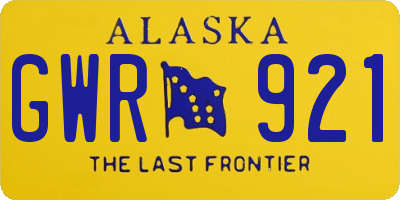 AK license plate GWR921
