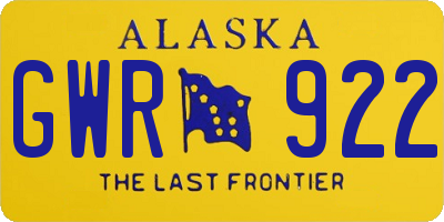 AK license plate GWR922