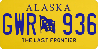 AK license plate GWR936