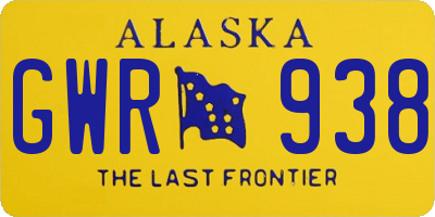 AK license plate GWR938