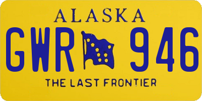 AK license plate GWR946