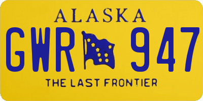 AK license plate GWR947